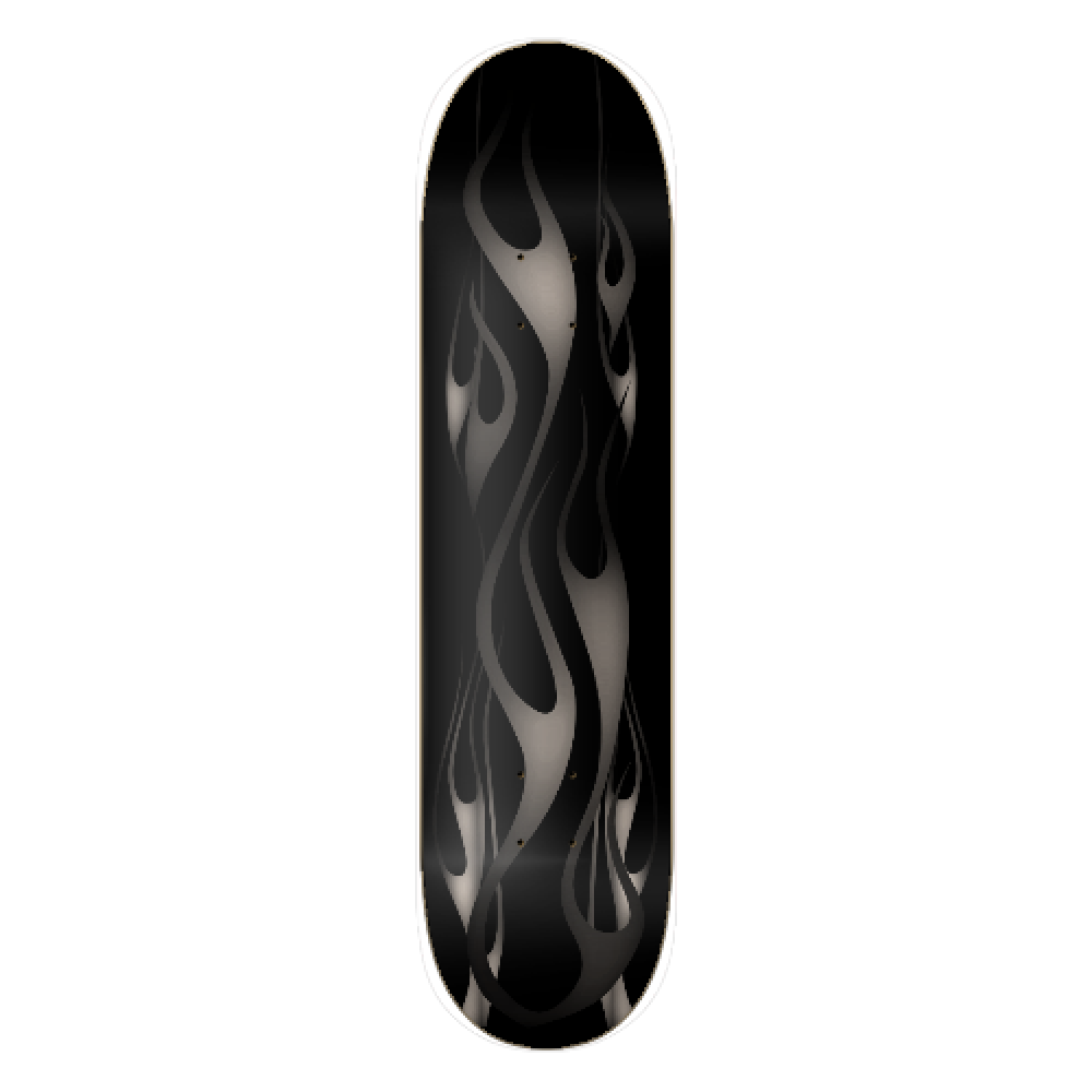 Flames Skateboard (BLACK)