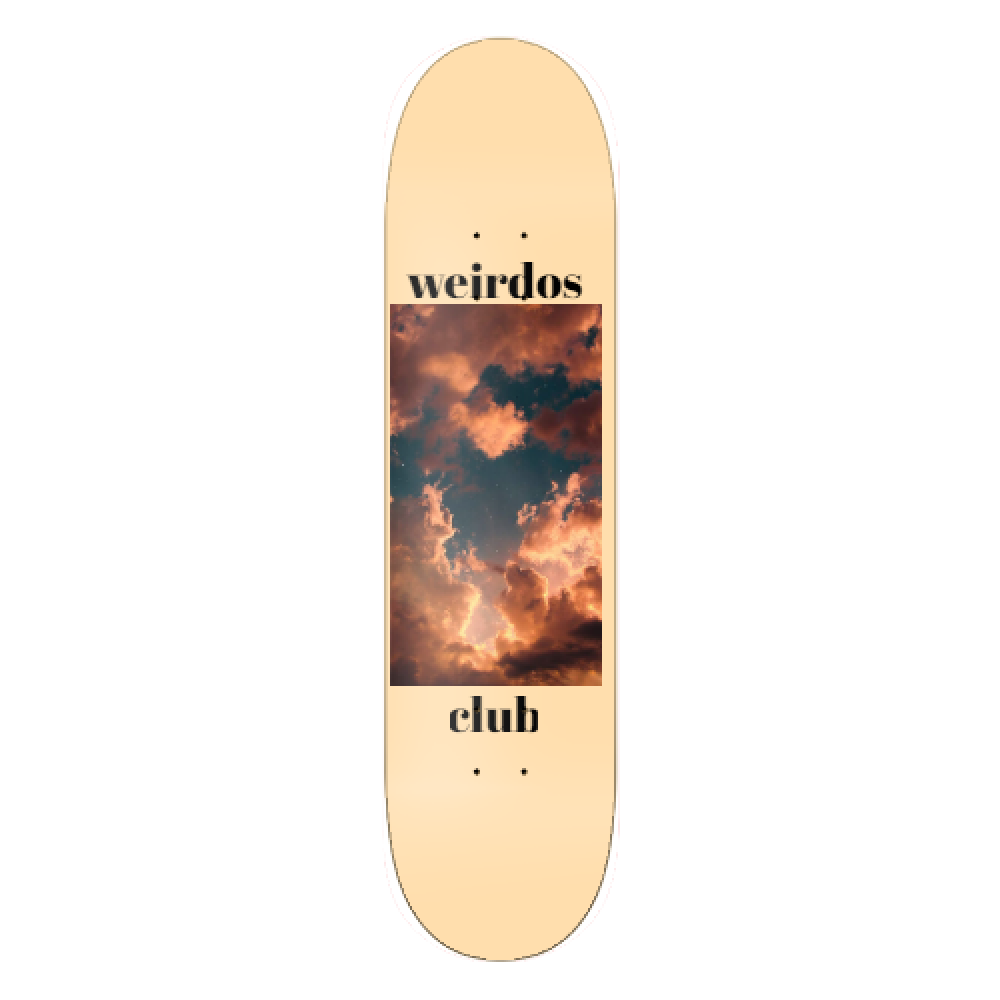 sky high weirdos club skate deck