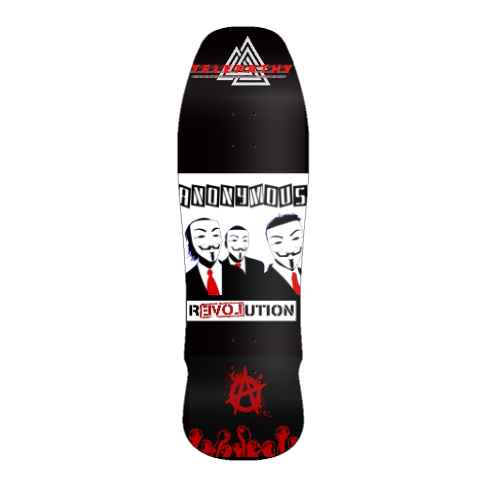 Telepathy Skateboards "Anonymous" Long Board Skate Deck