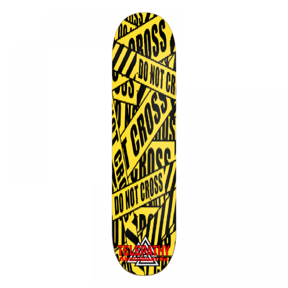 Telepathy Skateboards "Caution" Skate Deck