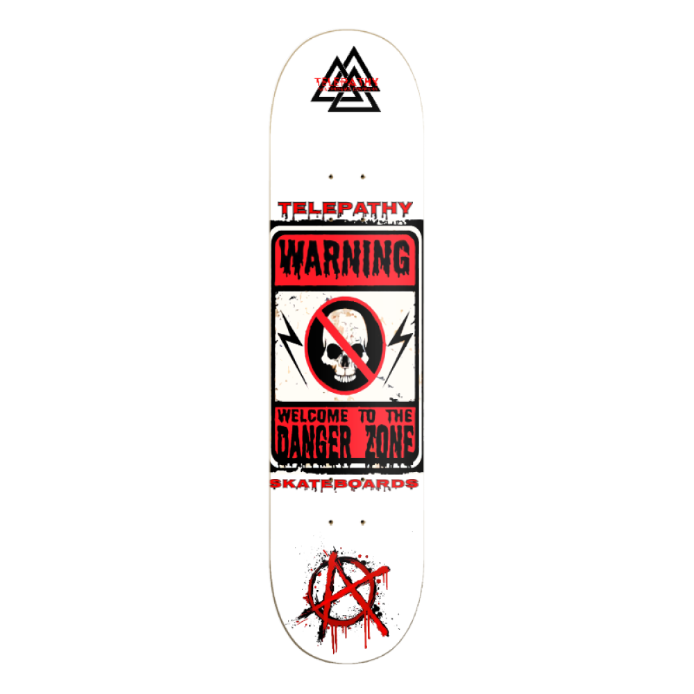 Telepathy Skateboards "Danger Zone II" Skate Deck