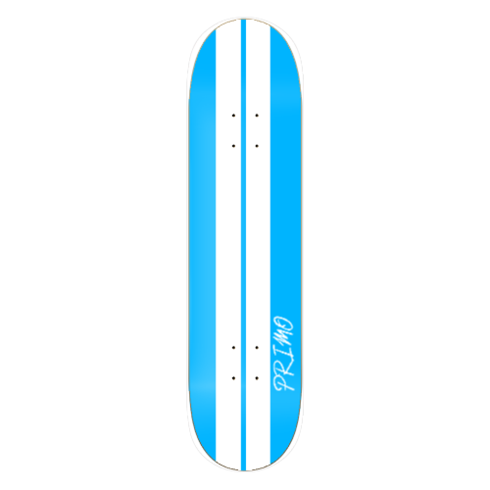 Stripes Board - White with Blue