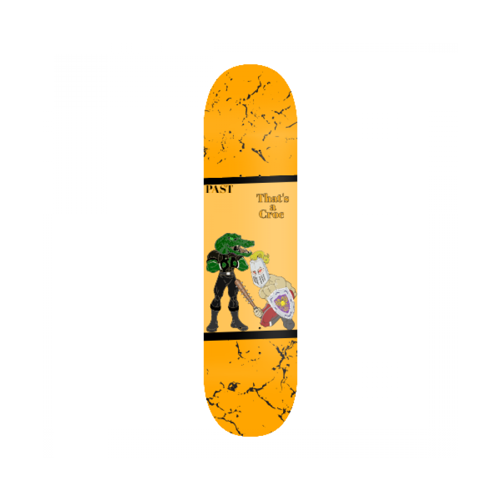 Past Skateboard deck graphic