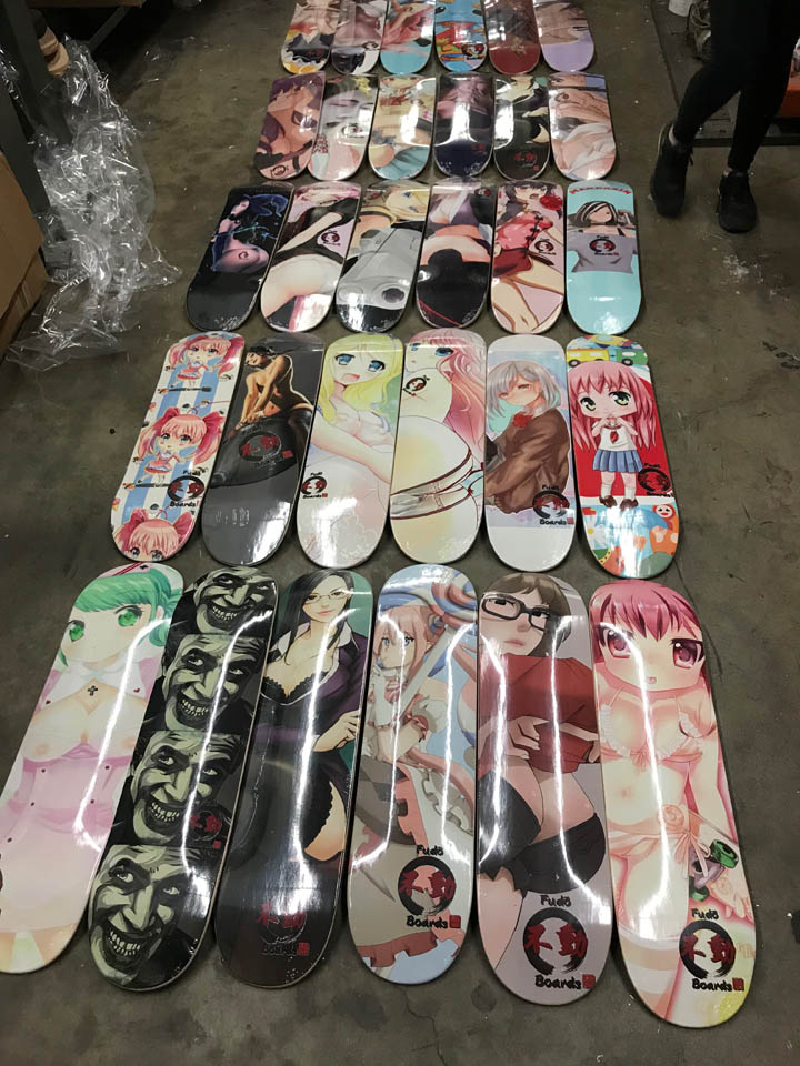 Japanese Anime Girl Under A Cherry Blossom Tree Skateboard | Zazzle